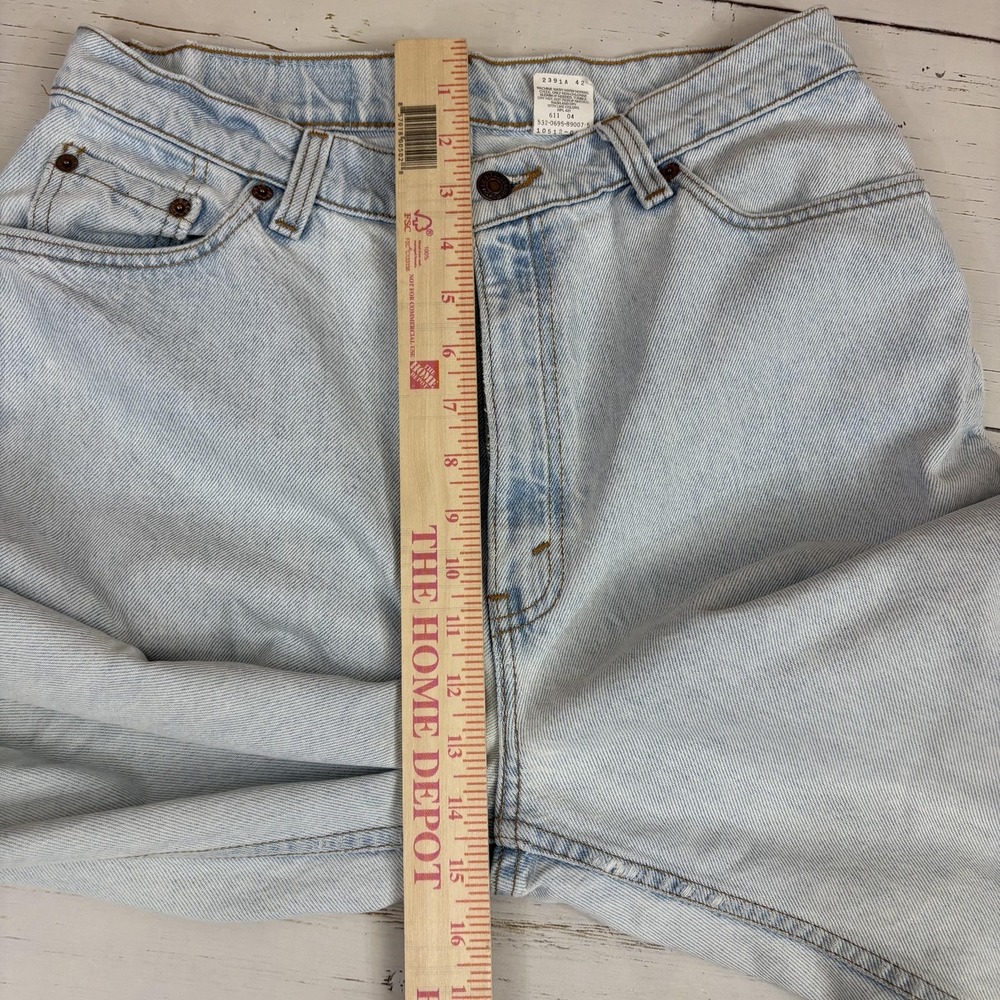 Levi's 512 Slim Fit Tapered Jeans Juniors 15 32X29 Hemmed High Rise Vintage - Picture 9 of 11